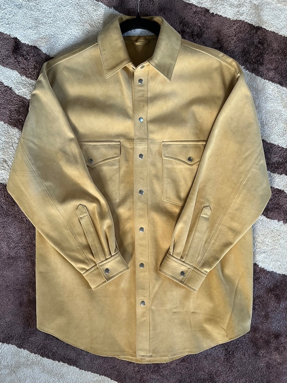 IRO Suede Shirt Jacket Shacket Lamb Leather Western Snap